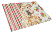 Load image into Gallery viewer, Red Shar Pei Vegetables Glass Cutting Board