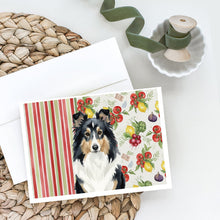 Load image into Gallery viewer, Tricolor Sheltie Vegetables Greeting Cards Pack of 8