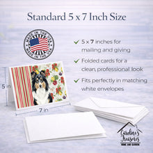 Load image into Gallery viewer, Tricolor Sheltie Vegetables Greeting Cards Pack of 8