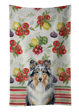 Load image into Gallery viewer, Blue Merle Sheltie Vegetables Kitchen Towel