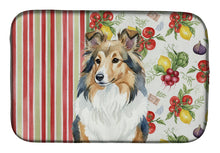 Load image into Gallery viewer, Sable Sheltie Vegetables Dish Drying Mat
