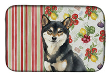 Load image into Gallery viewer, Black and Tan Shiba Inu Vegetables Dish Drying Mat