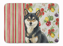Load image into Gallery viewer, Black and Tan Shiba Inu Vegetables Memory Foam Kitchen Mat