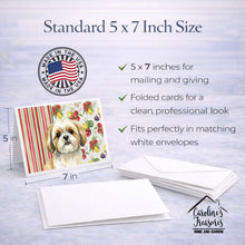 Load image into Gallery viewer, Gold and White Shih Tzu Vegetables Greeting Cards Pack of 8