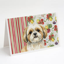 Load image into Gallery viewer, Gold and White Shih Tzu Vegetables Greeting Cards Pack of 8