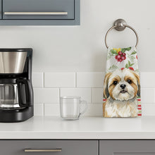 Load image into Gallery viewer, Gold and White Shih Tzu Vegetables Kitchen Towel