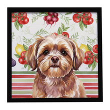 Load image into Gallery viewer, Liver Shih Tzu Vegetables Framed Metal Print