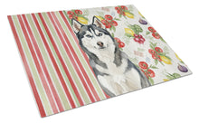 Load image into Gallery viewer, Siberian Husky Vegetables Glass Cutting Board