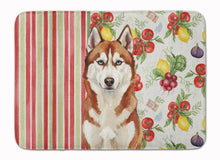 Load image into Gallery viewer, Red and White Siberian Husky Vegetables Memory Foam Kitchen Mat