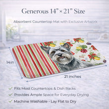 Load image into Gallery viewer, Gray Skye Terrier Vegetables Dish Drying Mat