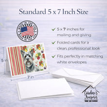 Load image into Gallery viewer, Gray Skye Terrier Vegetables Greeting Cards Pack of 8