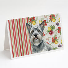Load image into Gallery viewer, Gray Skye Terrier Vegetables Greeting Cards Pack of 8