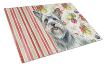 Load image into Gallery viewer, Gray Skye Terrier Vegetables Glass Cutting Board