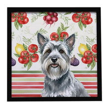 Load image into Gallery viewer, Gray Skye Terrier Vegetables Framed Metal Print