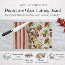 Load image into Gallery viewer, Spinone Italiano Vegetables Glass Cutting Board