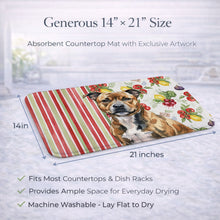 Load image into Gallery viewer, Brindle Staffordshire Bull Terrier Vegetables Dish Drying Mat