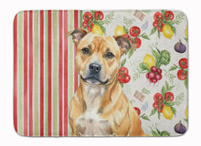 Load image into Gallery viewer, Fawn Staffordshire Bull Terrier Vegetables Memory Foam Kitchen Mat
