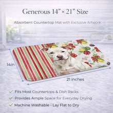 Load image into Gallery viewer, White Staffordshire Bull Terrier Vegetables Dish Drying Mat