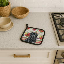 Load image into Gallery viewer, Black Tibetan Mastiff Vegetables Pair of Pot Holders