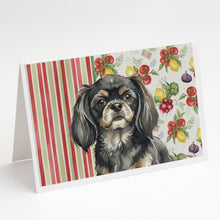 Load image into Gallery viewer, Black and Tan Tibetan Spaniel Vegetables Greeting Cards Pack of 8