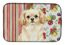 Load image into Gallery viewer, Cream Tibetan Spaniel Vegetables Dish Drying Mat