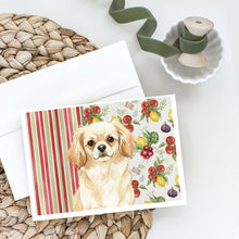 Load image into Gallery viewer, Cream Tibetan Spaniel Vegetables Greeting Cards Pack of 8