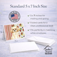 Load image into Gallery viewer, Cream Tibetan Spaniel Vegetables Greeting Cards Pack of 8