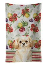 Load image into Gallery viewer, Cream Tibetan Spaniel Vegetables Kitchen Towel