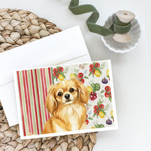 Load image into Gallery viewer, Gold Tibetan Spaniel Vegetables Greeting Cards Pack of 8