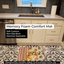 Load image into Gallery viewer, Gold Tibetan Spaniel Vegetables Memory Foam Kitchen Mat