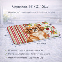 Load image into Gallery viewer, Red Tibetan Spaniel Vegetables Dish Drying Mat
