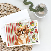 Load image into Gallery viewer, Red Tibetan Spaniel Vegetables Greeting Cards Pack of 8