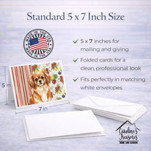 Load image into Gallery viewer, Red Tibetan Spaniel Vegetables Greeting Cards Pack of 8
