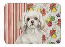 Load image into Gallery viewer, White Tibetan Spaniel Vegetables Memory Foam Kitchen Mat