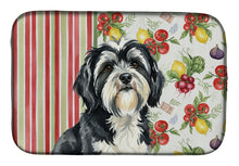 Load image into Gallery viewer, Black and White Tibetan Terrier Vegetables Dish Drying Mat