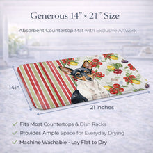 Load image into Gallery viewer, Toy Fox Terrier Vegetables Dish Drying Mat