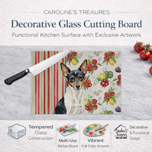 Load image into Gallery viewer, Toy Fox Terrier Vegetables Glass Cutting Board