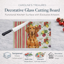 Load image into Gallery viewer, Vizsla Vegetables Glass Cutting Board