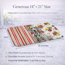 Load image into Gallery viewer, Weimaraner Vegetables Dish Drying Mat