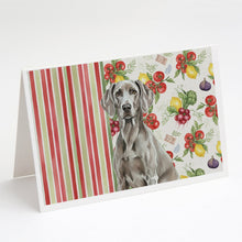 Load image into Gallery viewer, Weimaraner Vegetables Greeting Cards Pack of 8