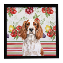 Load image into Gallery viewer, Welsh Springer Spaniel Vegetables Framed Metal Print