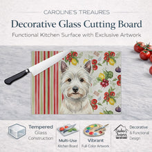 Load image into Gallery viewer, Westie Vegetables Glass Cutting Board