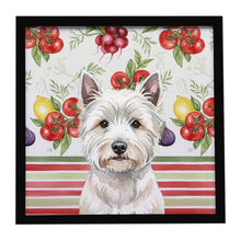 Load image into Gallery viewer, Westie Vegetables Framed Metal Print