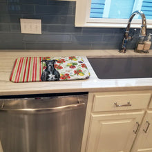 Load image into Gallery viewer, Black Whippet Vegetables Dish Drying Mat