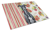 Load image into Gallery viewer, Black Whippet Vegetables Glass Cutting Board