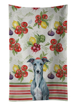 Load image into Gallery viewer, Blue Whippet Vegetables Kitchen Towel
