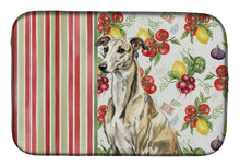 Load image into Gallery viewer, Brindle Whippet Vegetables Dish Drying Mat