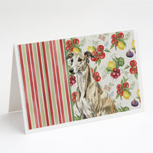 Load image into Gallery viewer, Brindle Whippet Vegetables Greeting Cards Pack of 8