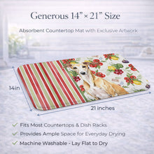 Load image into Gallery viewer, Fawn Whippet Vegetables Dish Drying Mat