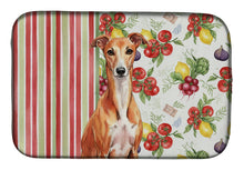 Load image into Gallery viewer, Red Whippet Vegetables Dish Drying Mat